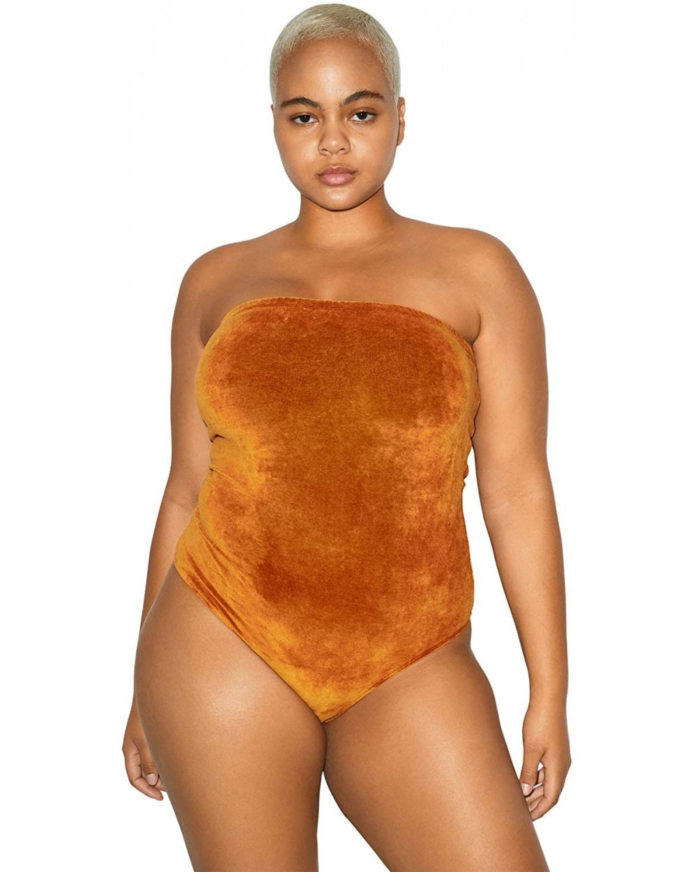 Women's Stretch Velour Strapless Bodysuit - Russet - C5196CW6E2O $53.63 Shapewear