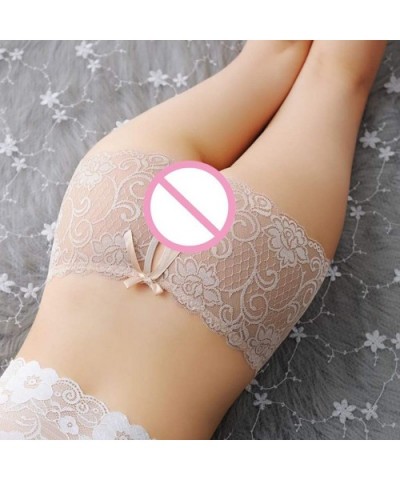 Women's Sexy Lace Panties Bowknot Briefs Hipster Mesh Knickers Midnight Lingerie Underwear - Beige - C719DSNHELM $12.98 Acces...