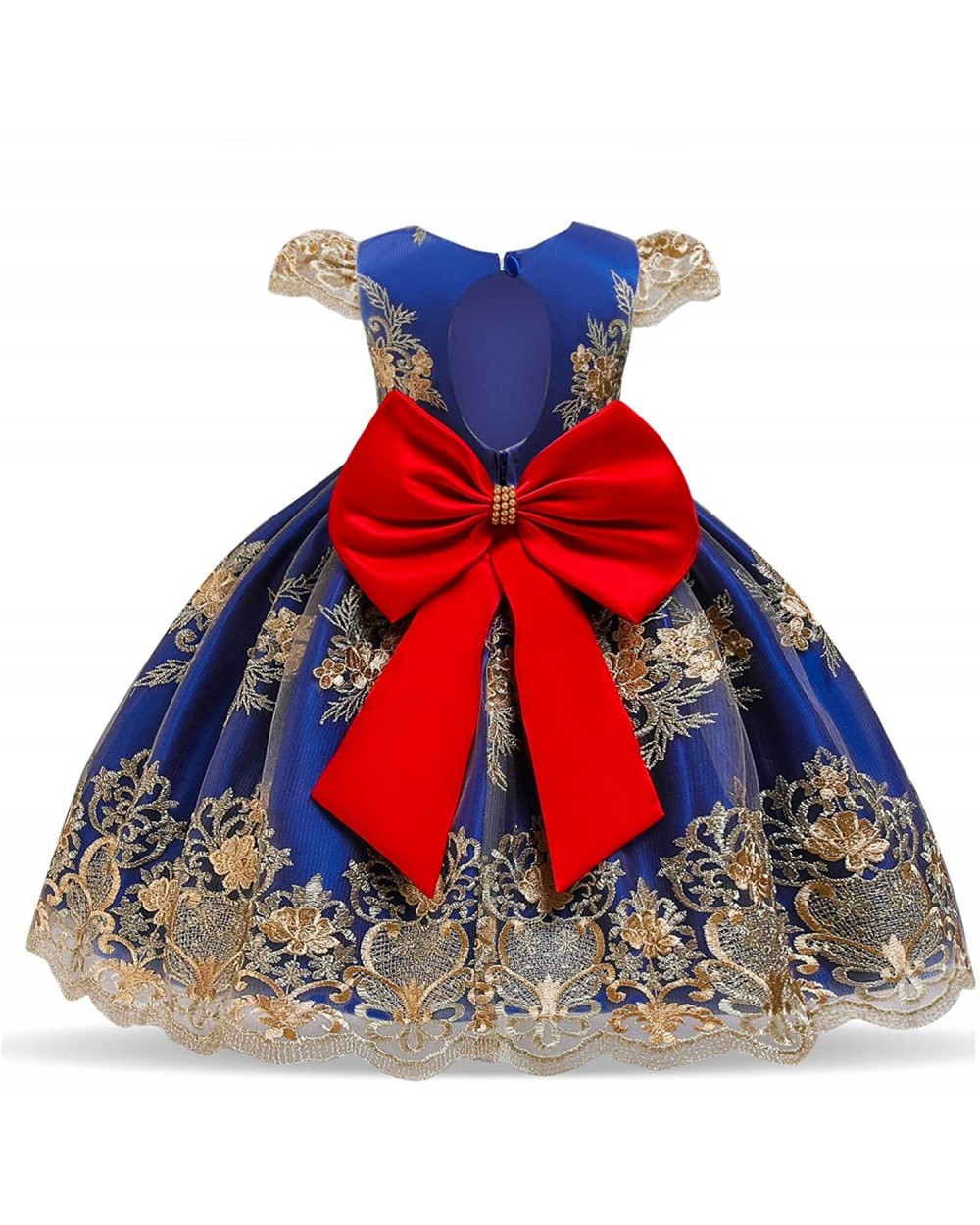 Flower Girls Dresses Toddler Princess Wedding Party Dress - Blue-702 - CS18AUC972C $34.37 Slips