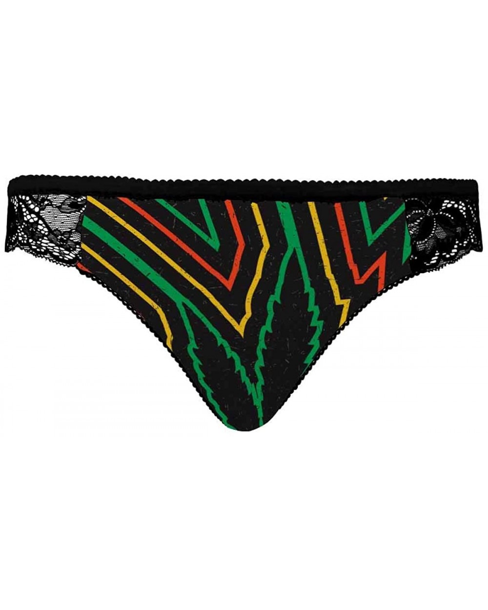 Womens Low Waist Basic Bikini Panties Black Cannabis Leaf - Multi 1 - CZ19E7GUAQQ $37.93 Thermal Underwear