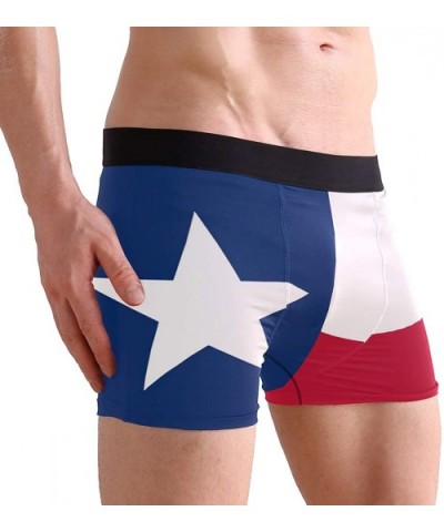 Texas Bass Fish With American Flag Mens Boxer Briefs Underwear Breathable Stretch Boxer Trunk with Pouch - Flag of Texas - C4...