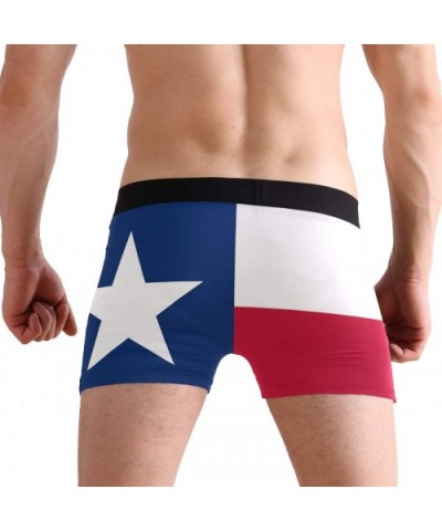 Texas Bass Fish With American Flag Mens Boxer Briefs Underwear Breathable Stretch Boxer Trunk with Pouch - Flag of Texas - C4...