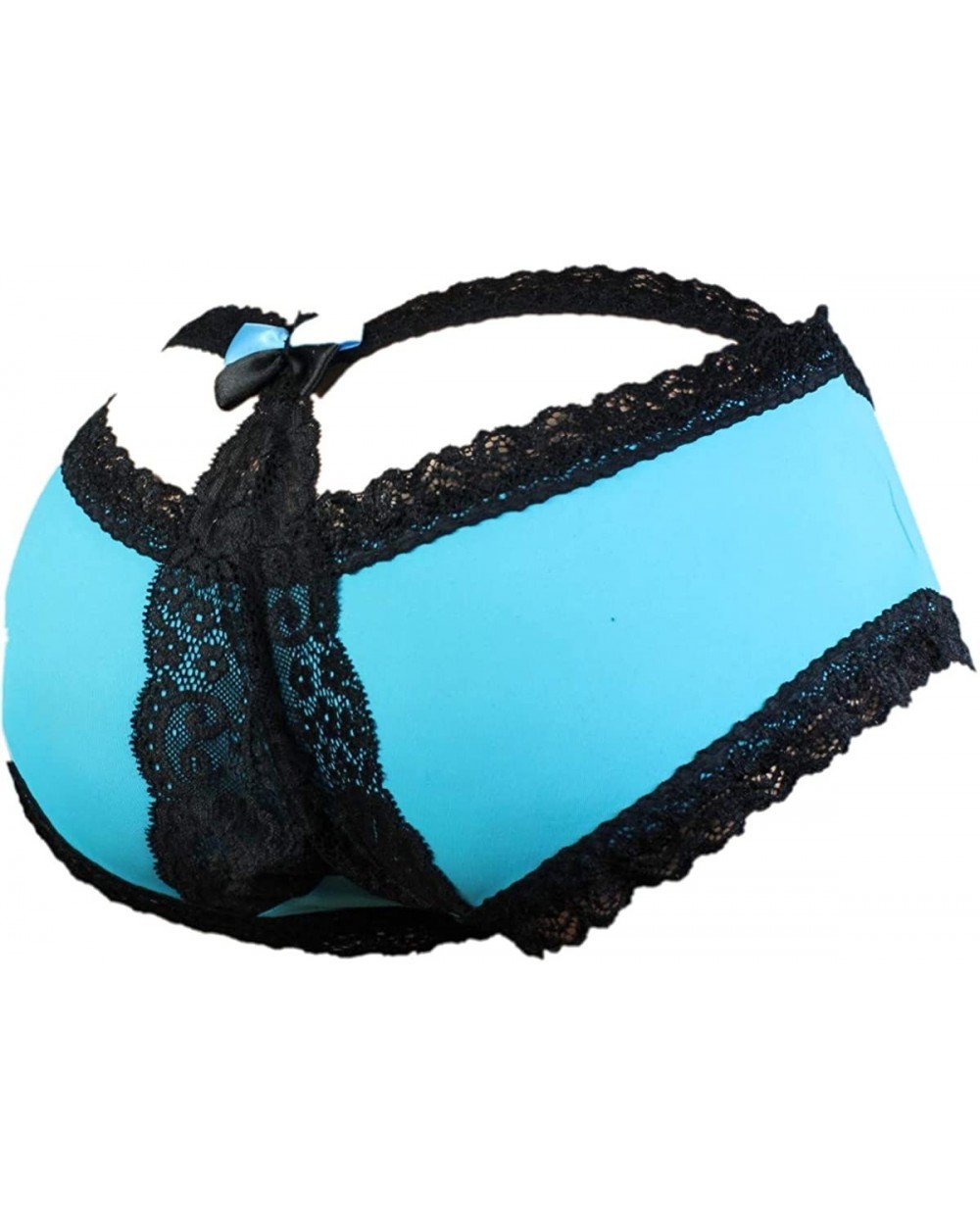 SISSY pouch panties men's bikini briefs lace underwear for men - Blue - CO18QG8UA5T $38.07 Briefs