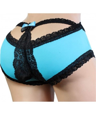 SISSY pouch panties men's bikini briefs lace underwear for men - Blue - CO18QG8UA5T $38.07 Briefs