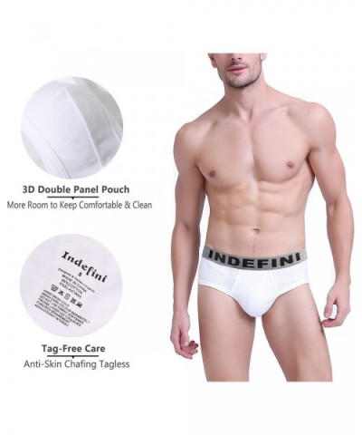 Mens Underwear Cotton Stretch Hip Briefs with Comfort Waistband Size (Pack of 1/5) - 1 Pack of White - CU18I4Q9DAT $14.88 Briefs