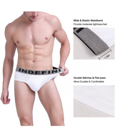 Mens Underwear Cotton Stretch Hip Briefs with Comfort Waistband Size (Pack of 1/5) - 1 Pack of White - CU18I4Q9DAT $14.88 Briefs