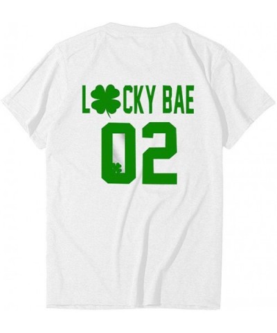 Patrick's Day Women's T-Shirt- Green O-Neck Short Sleeve Vest Blouse - K-white - CH1944RM0GK $18.95 Tops