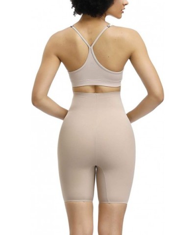 Women's High/Low Waist Shaper Panties Tummy Control Thigh Slimmer Shapewear Slips for Under Dresses - Beige 3 - CX18XZXTR6X $...