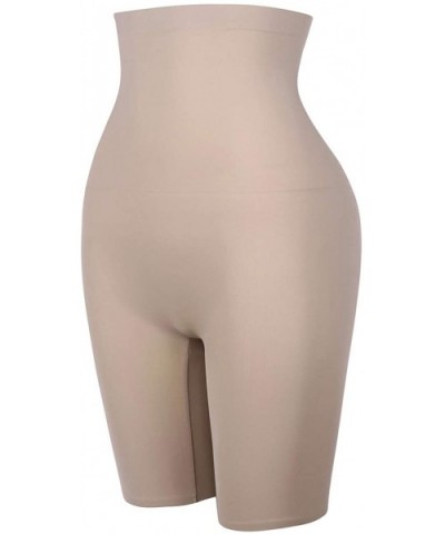 Women's High/Low Waist Shaper Panties Tummy Control Thigh Slimmer Shapewear Slips for Under Dresses - Beige 3 - CX18XZXTR6X $...