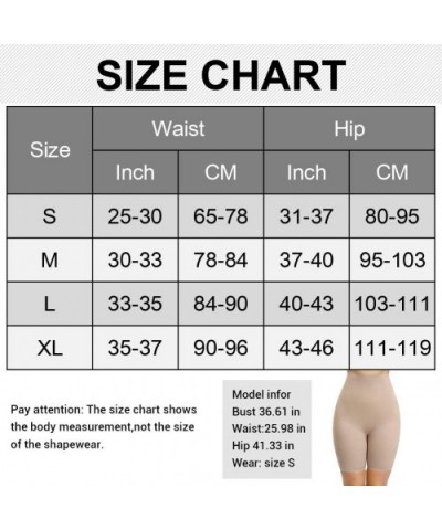 Women's High/Low Waist Shaper Panties Tummy Control Thigh Slimmer Shapewear Slips for Under Dresses - Beige 3 - CX18XZXTR6X $...