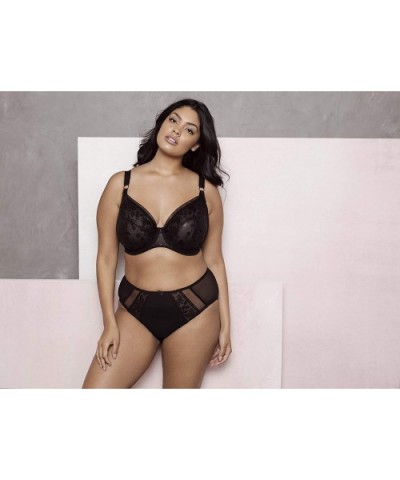 Women's Plus Size Roxanne Sexy Sheer Vinyl-Look Cheeky Brief - Black - C018NIOS7YE $29.07 Panties