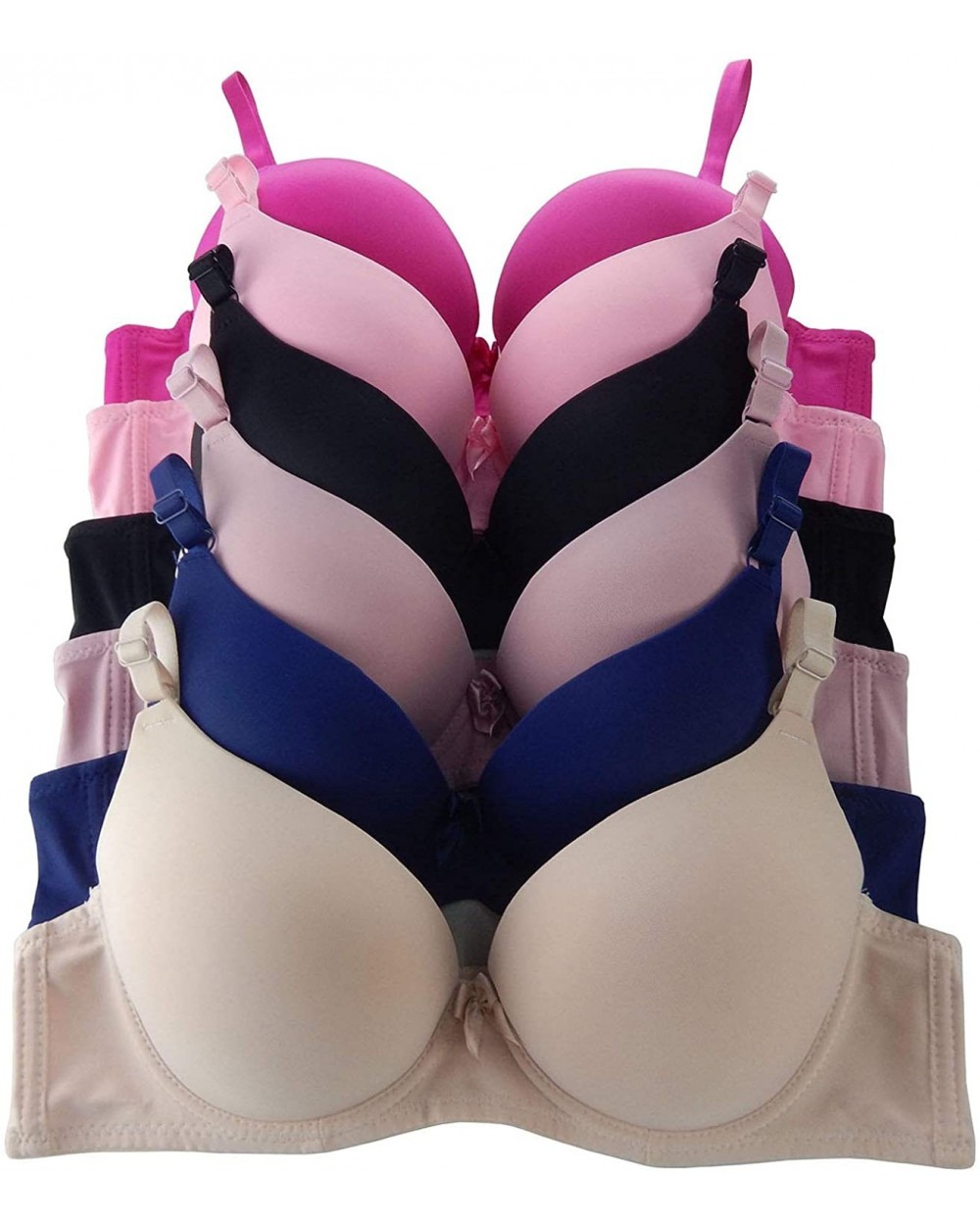 6 pcs ADD 2 Cup Thick Padding Extreme Double Pushup 32B-40C Bra - 9903-b36gr1 - c36lg1 - CH198OZQYW9 $59.10 Bras