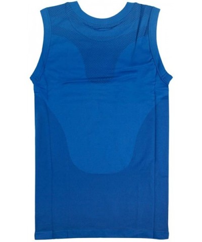 Men's Vest Sweat-Absorbent Quick-Drying Workout Clothes K8-SS-M05 - Blue - CA18QWSNG6M $36.04 Shapewear