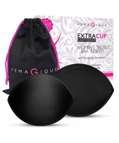 Bra Inserts Push Up Breast Lifting pads Cleavage Enhancer Padding Cups - Black - CR18XW4S9Y0 $26.61 Accessories