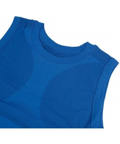 Men's Vest Sweat-Absorbent Quick-Drying Workout Clothes K8-SS-M05 - Blue - CA18QWSNG6M $36.04 Shapewear