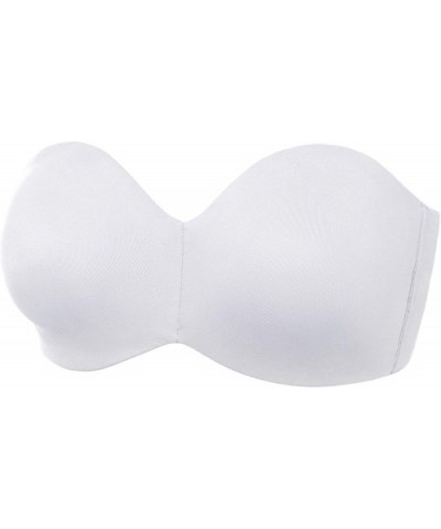 Women's Non-Padded Underwire Minimizer Support Strapless Bra for Large Bust - White - CR19DEW3GOM $42.30 Bras