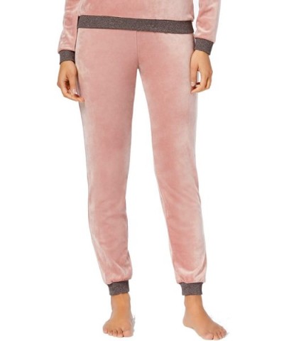 Women's Velvet Pajama Pants Rosy Blush XXXL - CO18KOGZS66 $29.34 Bottoms