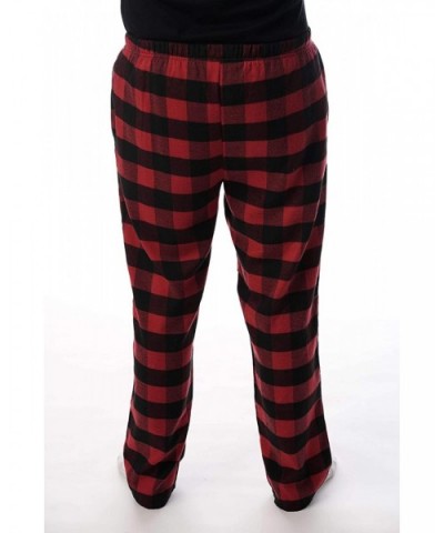 Men's Flannel Pajamas - Plaid Pajama Pants for Men - Lounge & Sleep PJ Bottoms - Black / Red - Buffalo Plaid - CI18EEQDEKD $2...