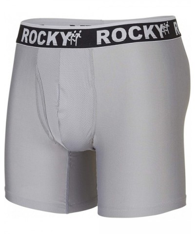 Men's Boxer Briefs - 6" Performance Underwear 4-Way Stretch - 2 Pack - Grey - Grey Waistband- 1 Pack - CW183CYQ53D $20.12 Box...