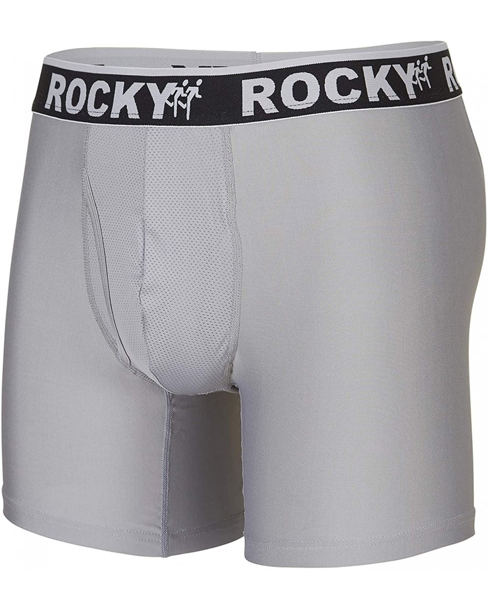 Men's Boxer Briefs - 6" Performance Underwear 4-Way Stretch - 2 Pack - Grey - Grey Waistband- 1 Pack - CW183CYQ53D $20.12 Box...