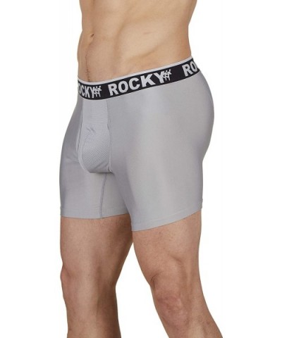 Men's Boxer Briefs - 6" Performance Underwear 4-Way Stretch - 2 Pack - Grey - Grey Waistband- 1 Pack - CW183CYQ53D $20.12 Box...