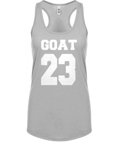 Goat 23 Womens Racerback Tank Top - Heather Grey - CC18DZ2MIW2 $19.60 Camisoles & Tanks