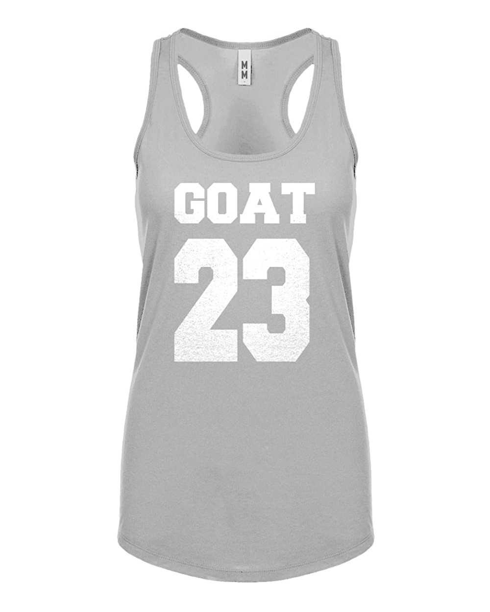 Goat 23 Womens Racerback Tank Top - Heather Grey - CC18DZ2MIW2 $19.60 Camisoles & Tanks