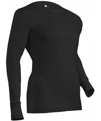 Men's Expedition Weight Cotton Raschel Knit Thermal Underwear Top - Black - CZ127F4TXFD $27.48 Thermal Underwear