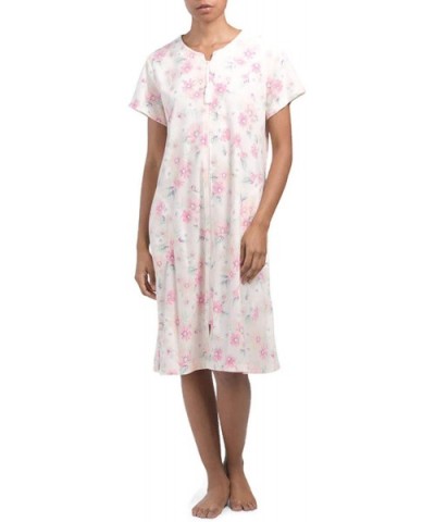 Terry Cloth Short Robe 833018 - Pink Print - C019DNS9NTR $77.29 Robes