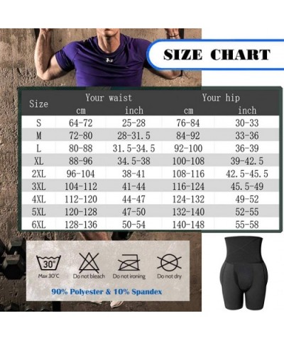 Tummy Control Short Men High Waist Slimming Shapewear Seamless Compression Underwear Trimming Boxer Brief - Black 2 - CD18XEU...