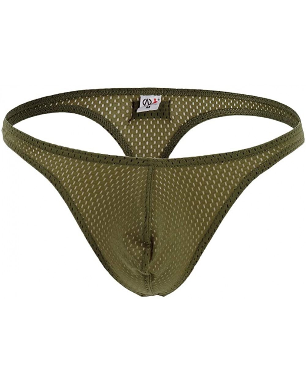 Men's Sexy Pouch G-String Underwear Sexy Low Rise Bulge Thong Underwear - Army Green - C618TA505EC $15.79 Briefs