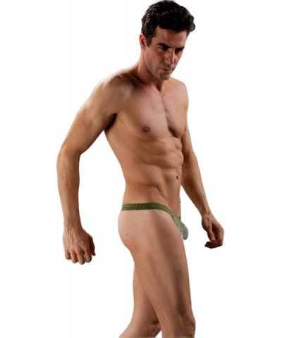 Men's Sexy Pouch G-String Underwear Sexy Low Rise Bulge Thong Underwear - Army Green - C618TA505EC $15.79 Briefs