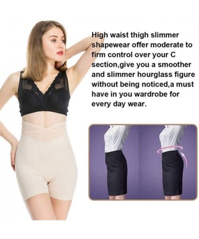 Shapewear Shorts for Women Tummy Control- Thigh Slimmer Hi-Wasit Shaper - Nude 6 Women's Smoothing Slip Shorts - CX18AC2MI3C ...