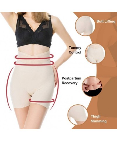 Shapewear Shorts for Women Tummy Control- Thigh Slimmer Hi-Wasit Shaper - Nude 6 Women's Smoothing Slip Shorts - CX18AC2MI3C ...