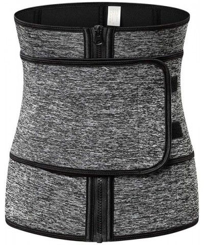 Waist Trainer Belt for Women-Women's Waist Trainer Belt Waist Trimmer Slimming Body Shaper Sports Workout Belt - Gray - CF198...