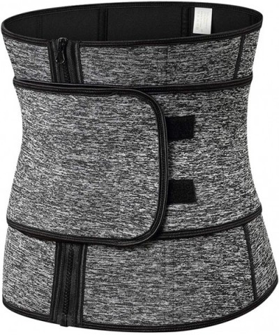 Waist Trainer Belt for Women-Women's Waist Trainer Belt Waist Trimmer Slimming Body Shaper Sports Workout Belt - Gray - CF198...