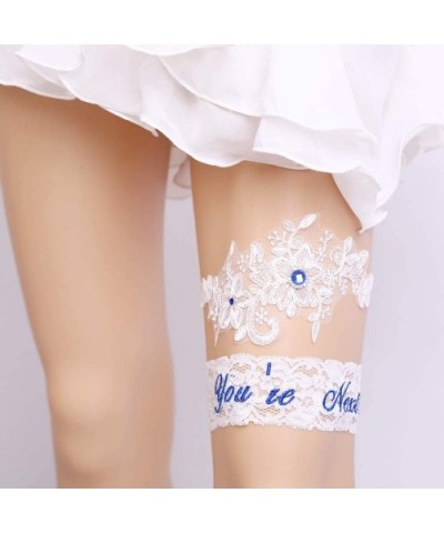 2019 Sexy Lace Wedding Garters for Bride Party Prom Garter Set 2 Pcs - 10-blue - CW18H9E5M8C $23.27 Garters & Garter Belts