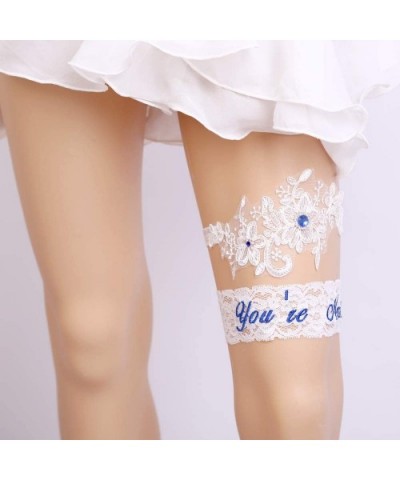 2019 Sexy Lace Wedding Garters for Bride Party Prom Garter Set 2 Pcs - 10-blue - CW18H9E5M8C $23.27 Garters & Garter Belts