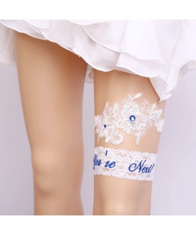 2019 Sexy Lace Wedding Garters for Bride Party Prom Garter Set 2 Pcs - 10-blue - CW18H9E5M8C $23.27 Garters & Garter Belts