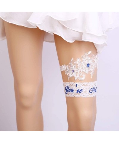 2019 Sexy Lace Wedding Garters for Bride Party Prom Garter Set 2 Pcs - 10-blue - CW18H9E5M8C $23.27 Garters & Garter Belts