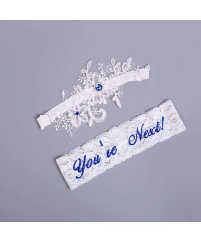 2019 Sexy Lace Wedding Garters for Bride Party Prom Garter Set 2 Pcs - 10-blue - CW18H9E5M8C $23.27 Garters & Garter Belts