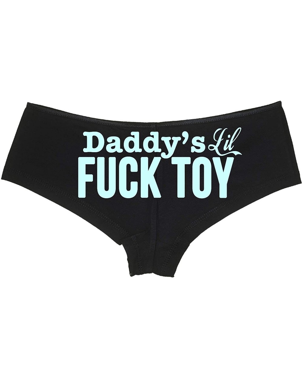 Daddys Little Lil Fuck Toy Fucktoy DDLG BDSM Owned Boyshort - Baby Blue - CB18LQTW9A9 $20.99 Panties