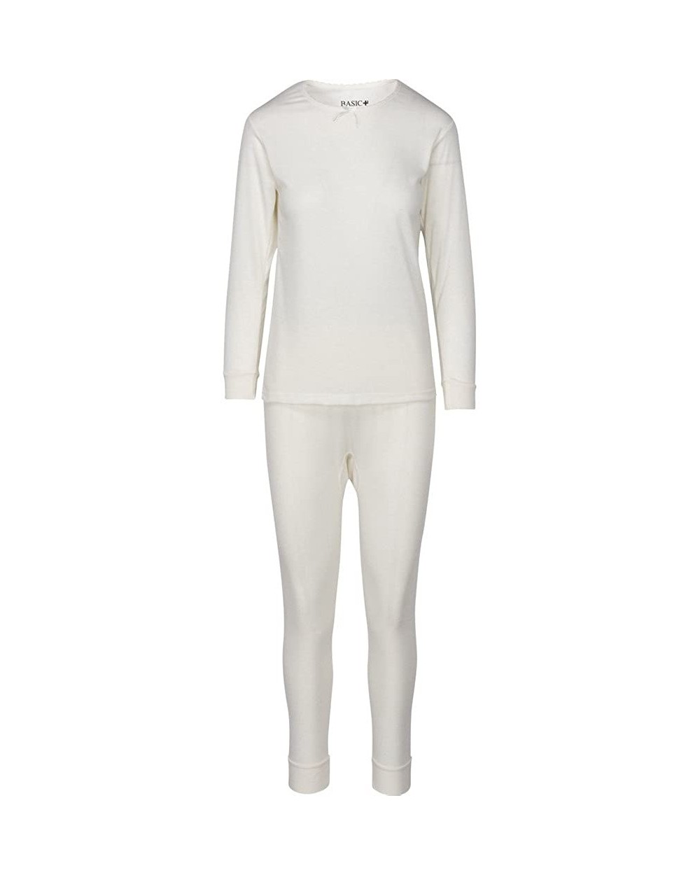 Women's Long John Thermal Underwear Set - Ivory - C512NYAA9TU $24.00 Thermal Underwear