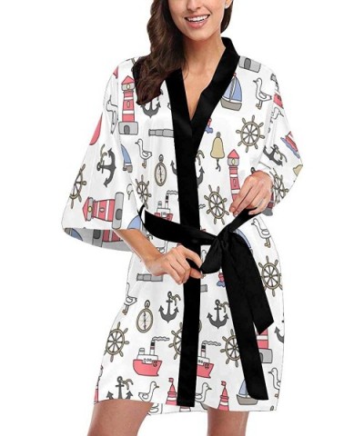 Custom Cartoon Watermelon Women Kimono Robes Beach Cover Up for Parties Wedding (XS-2XL) - Multi 5 - CZ194S4YZ0Y $75.83 Robes