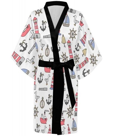 Custom Cartoon Watermelon Women Kimono Robes Beach Cover Up for Parties Wedding (XS-2XL) - Multi 5 - CZ194S4YZ0Y $75.83 Robes