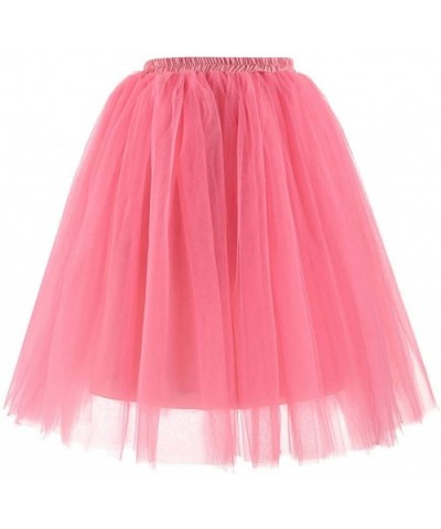 Women's Vintage Rockabilly Petticoat Skirt Tutu 1950S Underskirt for Party Evening - Pink - CO192DC8XYO $21.38 Slips