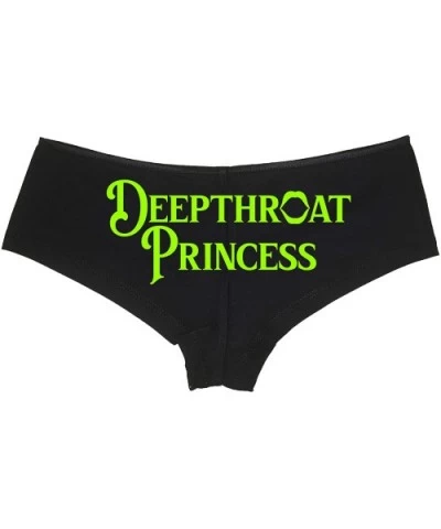 Deepthroat Princess Deep Throat DDLG Hotwife Cum Slut Cumslut - Lime Green - CF194XODU9U $22.43 Panties