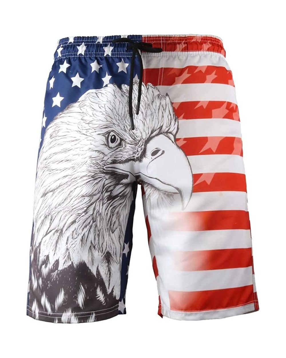 Short Pants Plus Size Men's 3D Printed Straight Shorts Beach Pants Independence Day - Multicolor - CX18RLNCTME $26.77 Thermal...