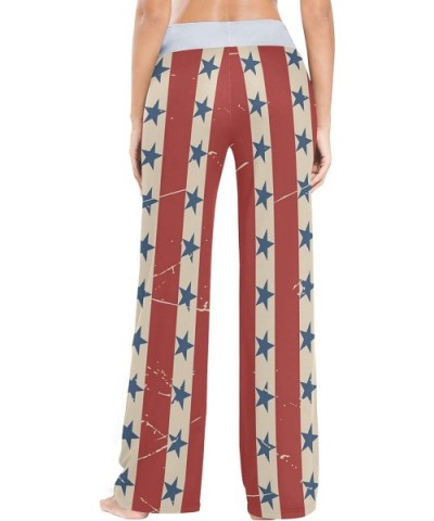 Puzzle Comfy Casual Loose Pajama Lounge Drawstring Pants Sleep Bottoms - American Flag - CA199L0CDHI $37.34 Bottoms