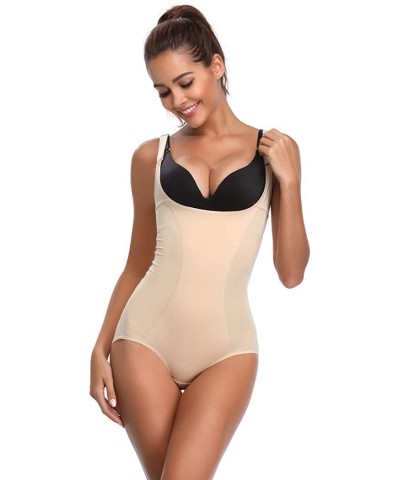 Seamless Bodysuit Shapewear for Women Tummy Control Body Shaper - Nude-0089 - C918U8NX392 $19.68 Shapewear